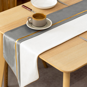 <span class=keywords><strong>Chemin</strong></span> <span class=keywords><strong>de</strong></span> <span class=keywords><strong>Table</strong></span> en velours décoratif rayé, 12x59 pouces, cuir bleu marine, <span class=keywords><strong>blanc</strong></span> or, 450 pièces, décoratif - Product Image 6