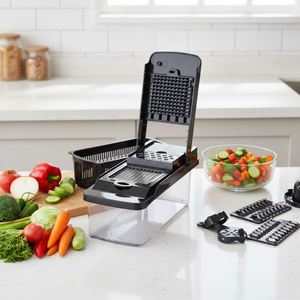 Vente en gros usine : Coupe-légumes multifonction 14-en-1, hachoir à légumes et oignons, mandoline - Product Image 1