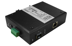 สล็อต SFP 10/100/1000Base-T -40 ℃ ~75 ℃   ตัวแปลงสื่ออีเธอร์เน็ตอุตสาหกรรมเป็นไฟเบอร์แบบติดตั้งบนราง DIN รองรับแรงดันไฟฟ้าสองระดับ ทนทานต่ออุณหภูมิสูง IP40 - Product Image 2