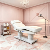 Table de massage chauffante portable de luxe moderne, réglable en hauteur, 4 moteurs, lit de massage professionnel inclinable, mobilier de salon
