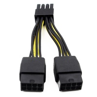 Kabel Ekstensi Catu Daya Kartu Grafis 8P ke Adaptor Dual 8P untuk GPU K80 M40 M60 P40 V100 A6000 CMP 100-210 170HX