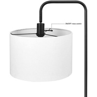 Lampadaire Minimaliste Blanc avec Abat-jour Cylindrique, Base Métallique, LED E26, 58 Pouces, Lumière Blanche Froide, Intensité Variable, CRI 90, Usage Résidentiel