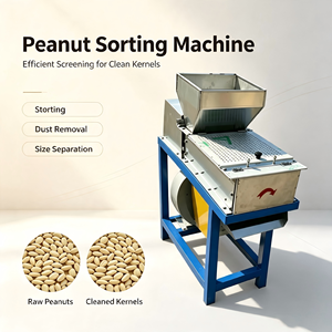 RUNXIANG Automatic Peanut Peeling <b>Machine</b> Roasted Peanut Peeling <b>Machine</b> SUS 304 Material High Efficiency 200kg/h Capacity Food - Product Image 1