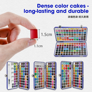 Set Professionale di Colori ad Acqua Solidi Xin Bowen, 72/90/100/168 Colori, Pigmenti Solidi per Artisti con Scatola in Ferro - Product Image 3