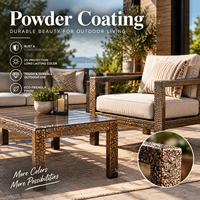 Revêtement en poudre de polyester pur PPX4198 noir à fleurs argentées, largement utilisé pour la modification de la couleur des métaux extérieurs