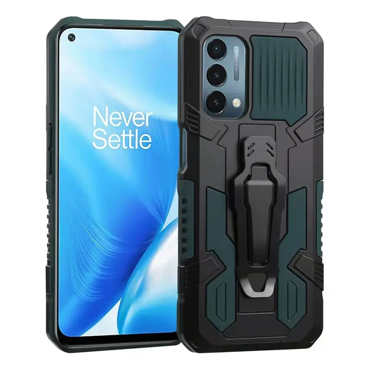 Capa de telefone móvel com clipe de cinto, armadura para oneplus nord n200, forte magnética, portátil, proteção completa para oneplus