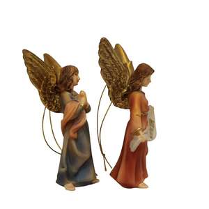 ตุ๊กตานางฟ้าการประสูติ2ชิ้นสำหรับรูปปั้นขนาด10-11ซม. ตกแต่งคริสต์มาสและของเล่น-9006935219487 - Product Image 2