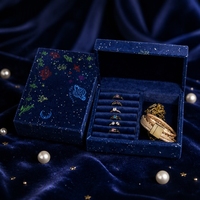 Boîte à bijoux de luxe personnalisée avec logo, emballage cadeau pour bijoux, vente en gros de colliers, boucles d'oreilles, bagues, boîtes cadeaux en velours