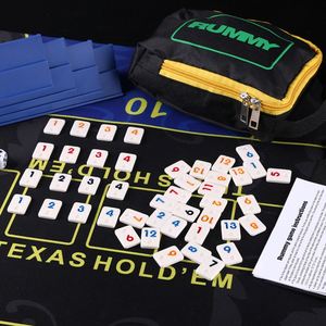 Jeu de tuiles Rummikub en mélamine, édition voyage, jeu de société de stratégie de correspondance des numéros pour réunions familiales et événements juifs - Product Image 4