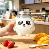 Botella de Plástico PET con Forma de Perro, 250ml, 350ml, 500ml, con Tapa de Rosca, Impresión Personalizada para Jugos, Suministro al por Mayor para Niños