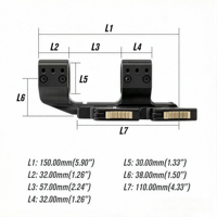 Support de Lunette Tactique Cantilever de Haute Qualité à Double Anneaux Réglables, Accessoire de Fixation Rapide pour Anneaux de 30 MM et 34 MM