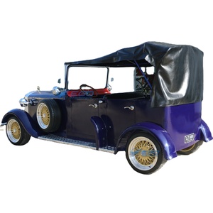Voiture électrique bleue de haute qualité pour le tourisme, style classique rétro, idéale pour la location, les hôtels, les réceptions et les excursions panoramiques, vente en gros - Product Image 1