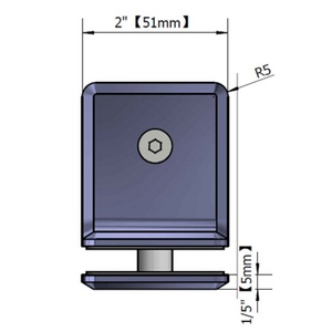 Soporte de estante en forma de T de alta resistencia, abrazadera de puerta de vidrio <span class=keywords><strong>para</strong></span> baño, Hardware de pantalla de ducha, Clip de esquina cuadrada, abrazadera de vidrio - Product Image 4