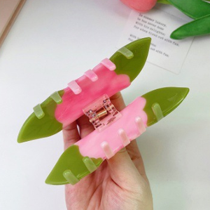 Hc563d bán buôn cổ điển thời trang Pháp hoa tóc <span class=keywords><strong>Claw</strong></span> Chất lượng cao hoa hình dạng mịn Acetate tóc <span class=keywords><strong>Claw</strong></span> Clips đối với phụ nữ - Product Image 3