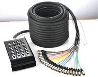 Câble serpent XLR tressé en PVC 28 canaux 30m multicœur XLR multipaire pour boîte de scène audio pour sonorisation en direct, système de sonorisation, studio d'enregistrement