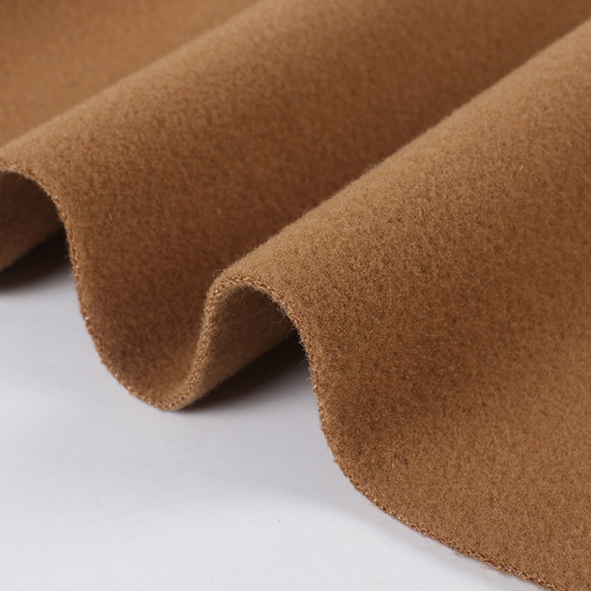 100% Wool Woven Double Faced Windproof Heavyweight Velvet Fabric 550gsm for Boys Girls Garments Jackets Make-To-Order Wholesale