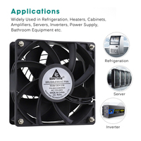 Ventilateur axial sans balais GDSTIME GDP1238 haute vitesse 3500~4500 tr/min DC 12V 24V 120x120x38mm 120mm 5 pouces avec roulement à billes pour boîtier d'ordinateur PC
