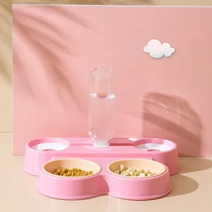 Bebedero Automático para Mascotas, para Perros y Gatos, Diseño de Doble Recipiente, Plástico, Capacidad de 500 ml, para Uso en Interiores y Exteriores - Product Image 6