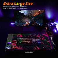 Tapis de souris de jeu FLAME SNAKE Aesthetics Series 10W RGB avec charge sans fil, tapis de souris promotionnel tapis de souris de jeu