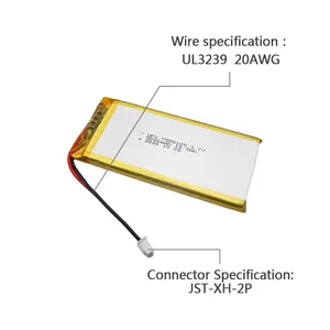 Chinese Lithium Cell Factory Customized High Quality Battery For Mobile Power UFX 7555105 5000mAh 3.7V Lithium-ion Polymer Batte