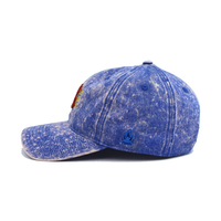 Casquette de baseball vintage en coton sergé délavé avec broderie 3D sur 6 panneaux, personnalisable en gros