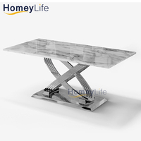 Karois — ensemble de table à manger en marbre, meuble de luxe italien, design moderne, 6 places