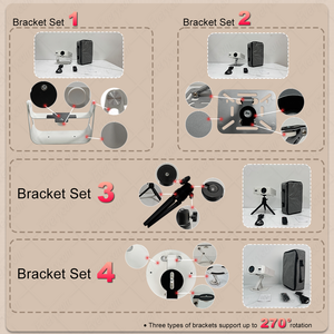 Портативный мини-проектор с подставкой и сумкой, Android-проектор 4K, мини-проектор Full HD, декодирование 4K 1080P, мини-видеопроектор - Product Image 6
