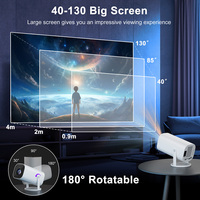 Mini Proyector HY300 Pro con Aplicaciones Integradas, Proyector Portátil para Android 11, Cine en Casa, Compatible con HDMI y Múltiples Dispositivos
