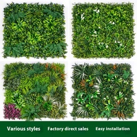 Mur de fond intérieur de simulation transfrontalière mur d'herbe en plastique artificiel vert avec décoration de tête de porte fausse pelouse