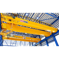 Prix usine Pont roulant à double poutre avec chariot de fin de portée pour palan électrique, 5, 10, 15 tonnes, portance 20,5 m, hauteur 12 m