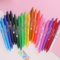 Stylo à bille en plastique mignon bon marché en gros stylos imprimés avec logo personnalisé avec couleurs multicolores multi-impression de 1.0mm meilleur OEM en vrac