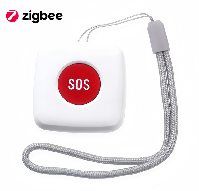 SLS ZigBee SOS Button Sensor Elderly Children's Emergency Help Switch with Tuya Smart Life App Remote Control for Home or Car