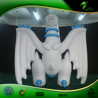 Jouets gonflables de piscine de Dragon debout bleu avec dinosaure gonflable personnalisé de dessin animé Sexy sph