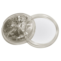 Capsule en plastique de pièce de monnaie de boîte de support d'affichage rond acrylique clair à vendre