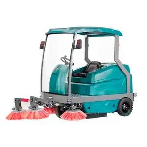 SWEPER- S2100 Semi Enclosed Driving Industrial Floor Sweeper Electric Road Floor Sweeper Broom With Four Brushes