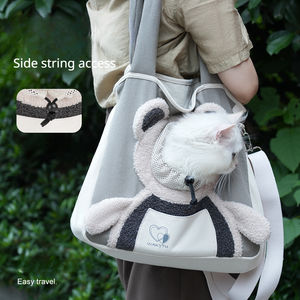 Polyester Fashion Cat <b>Carrier</b> Backpack with Zipper Closure Solid Pattern Comfort Travel Tote Shoulder Bag and Mesh Sling - Product Image 6