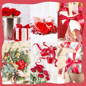 Wholesale Custom 5/8 Inch 100 Yards Per Roll Red Colors Ribon Silk Polyester Satin Ribbons for <b>Gift</b> <b>Wrap</b> - Product Image 4