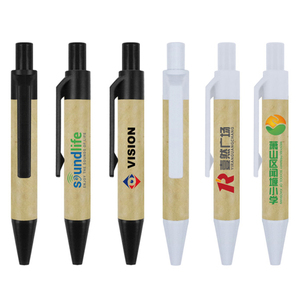 Penna a Sfera Ecologica Personalizzata con Logo Stampato, in Bambù, Punta da 1.0mm, <span class=keywords><strong>Scrittura</strong></span> Fluida, per Ufficio e Scuola - Product Image 4