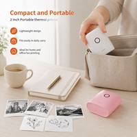 Design OEM Imprimante Photo Mini de Poche 2 Pouces, Imprimante Couleur Portable Sans Fil pour Téléphone Mobile