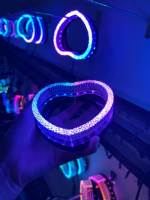 Venta Caliente, Ojos de Ángel 5D en Forma de Corazón, Máscara de Proyector Bi-LED de 3.0 Pulgadas y 2.5 Pulgadas, Halo WRGB, Anillo con Cambio de Color DRL
