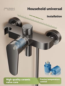 Ensemble complet moderne <span class=keywords><strong>de</strong></span> pommeau <span class=keywords><strong>de</strong></span> douche remodelable avec <span class=keywords><strong>installation</strong></span> <span class=keywords><strong>de</strong></span> paquet <span class=keywords><strong>de</strong></span> pistolet pulvérisateur sans dessus pour salle <span class=keywords><strong>de</strong></span> bain domestique - Product Image 6