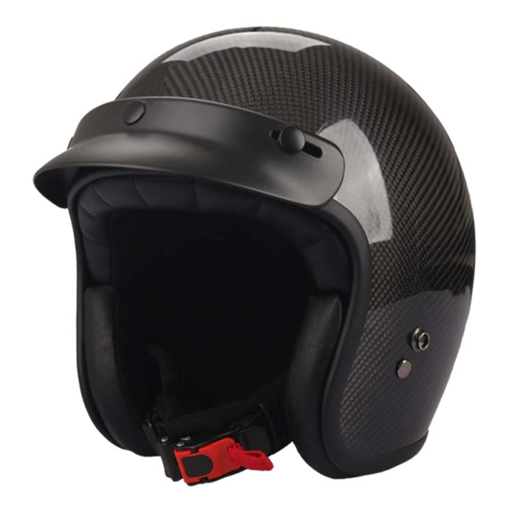 Custom ECE certification retro carbon fiber motorcycle helmet open face