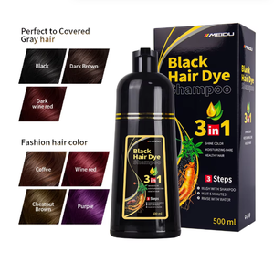 Vente en gros PPD Soin naturel non allergique Teinture pour les cheveux Couverture grise 5 minutes Excellente bouteille de shampooing Crème de marque privée - Product Image 1