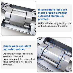 مفصلة خفية حديثة التصميم قابلة للتعديل ثلاثية الأبعاد بوزن <span class=keywords><strong>150</strong></span> كجم للأبواب الخشبية في الشقق والفنادق، تدور 180 درجة - Product Image 5