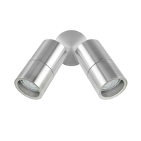 Lampe murale extérieure décorative en acier inoxydable, étanche, réglable, à 2 têtes, en verre trempé, GU10 35W 2700K