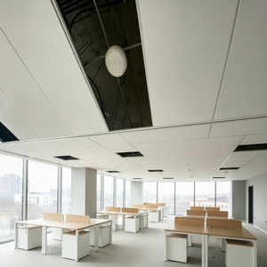 แผ่นซับเสียงใยหินร็อควูล แผ่นฝ้าเพดานอะคูสติก ทนไฟ สำหรับโครงการฝ้าเพดานภายในห้องสมุด - Product Image 1