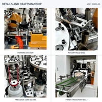 Máquina de Vasos de Papel con Panel de Control de 7 Pulgadas, Semi-Automática Inteligente, 150 Unidades/Min