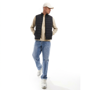 Chaleco Acolchado Impermeable y Cortavientos de Plumón de Ganso Ultraligero para Hombre, 100% Nylon Transpirable, Personalizado, Sin Mangas, para Invierno - Product Image 1