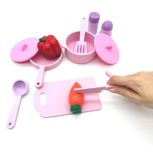 Ít nấu ăn đầu bếp Silicone nhà bếp giả vờ vai trò chơi đồ chơi, Toddler nấu ăn Kit Silicone chơi nhà bếp và đồ nấu nướng đồ dùng thiết lập