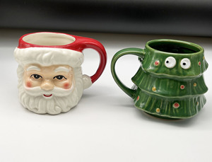 <span class=keywords><strong>Taza</strong></span> Vintage navideña de Papá Noel, tazón de árbol 3D, tiki, <span class=keywords><strong>Reno</strong></span> de Santa - Product Image 6